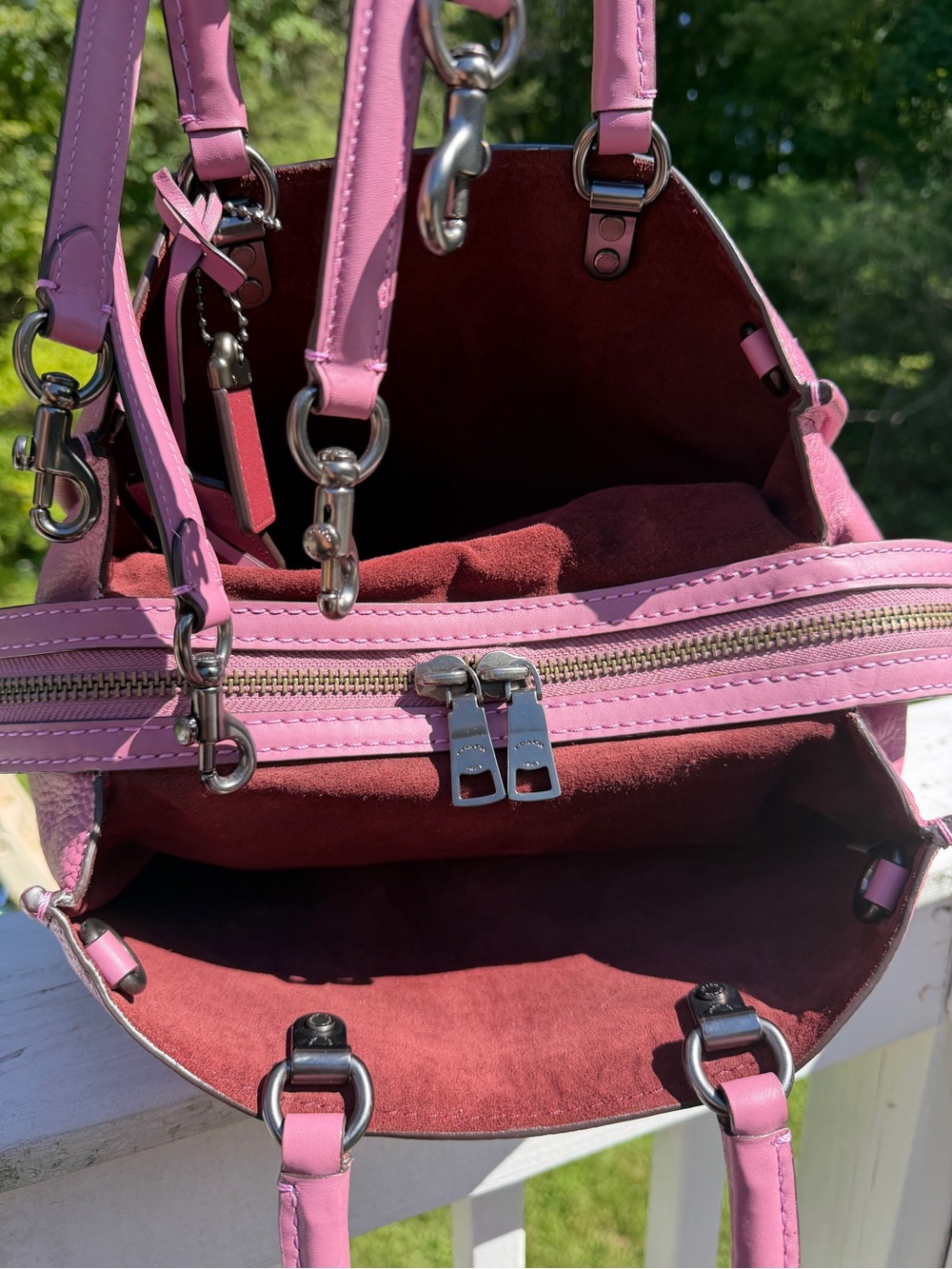 Coach 1941 Rogue 31 Primrose Pink Glovetanned Pebble Leather Bag 38124 - Picture 7 of 13